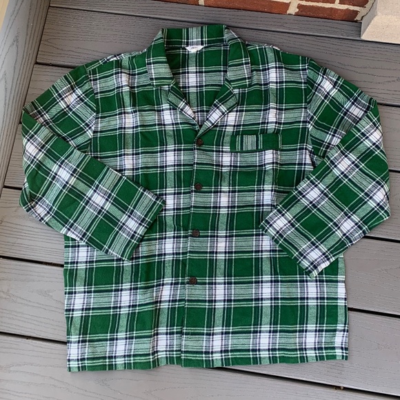 Eberjey Flannel PJ Set - Tartan Plaid Forest Green - Picture 2 of 12